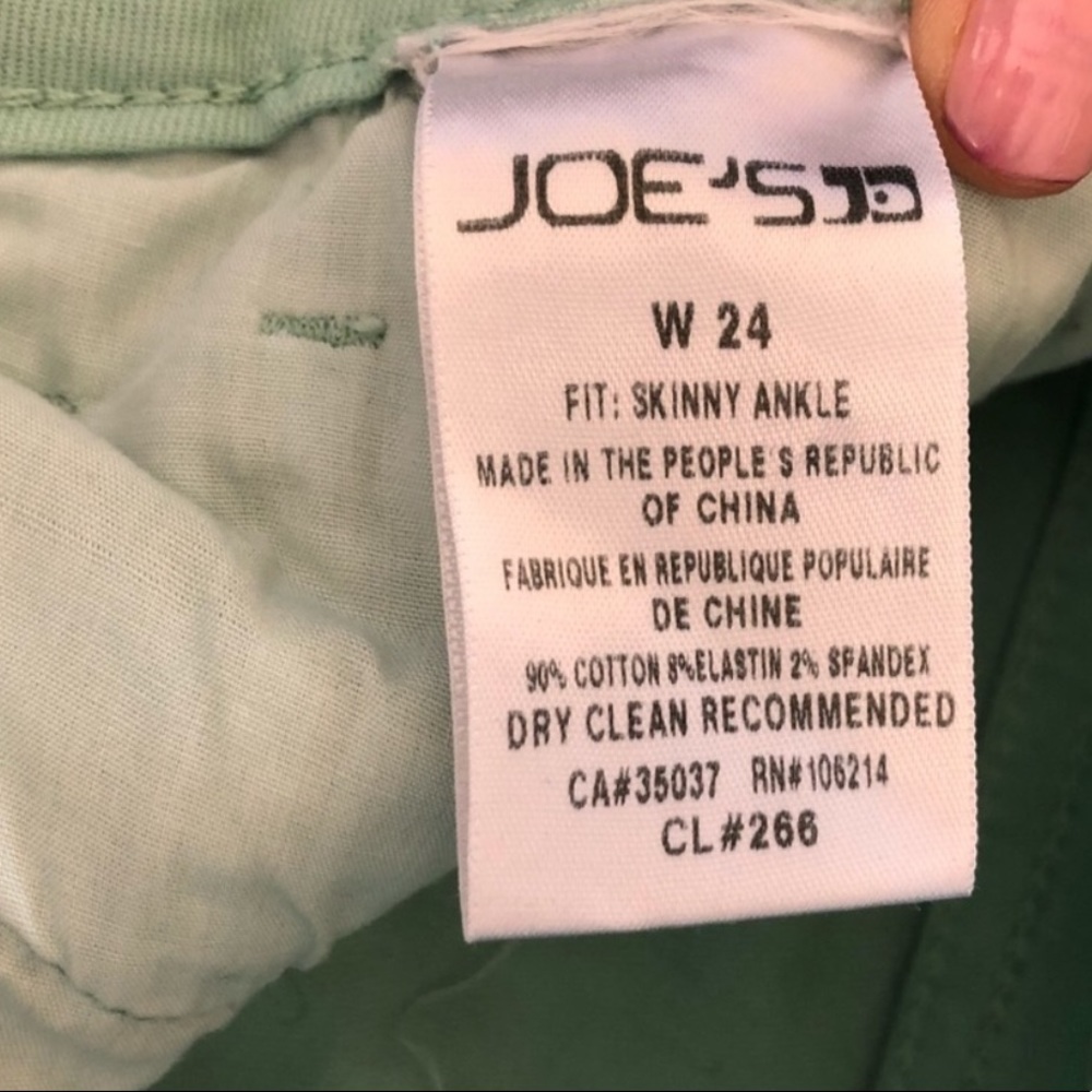 🆕CUTE JOE’S MINT SKINNY ANKLE JEANS!! SZ. 24!😍💙 - Picture 3 of 3